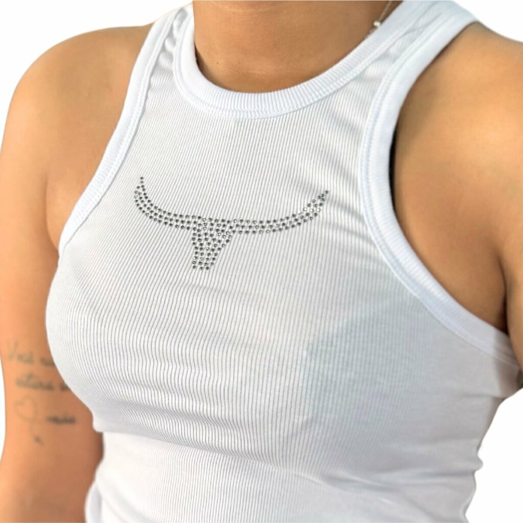 Regata Moiadeiros Canelada Branco Brilho - Imagem 2