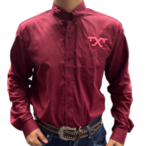 Camisa Masculina Tex Team Bordô/Rosa