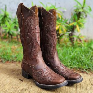 Bota Texana Feminina Goyazes Dallas Tabaco