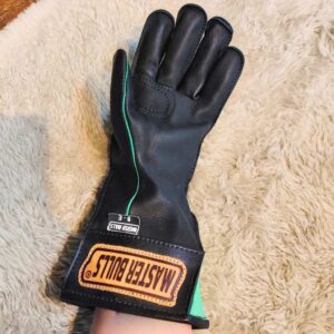 Luva Para Montaria Master Bulls Esquerda Verde