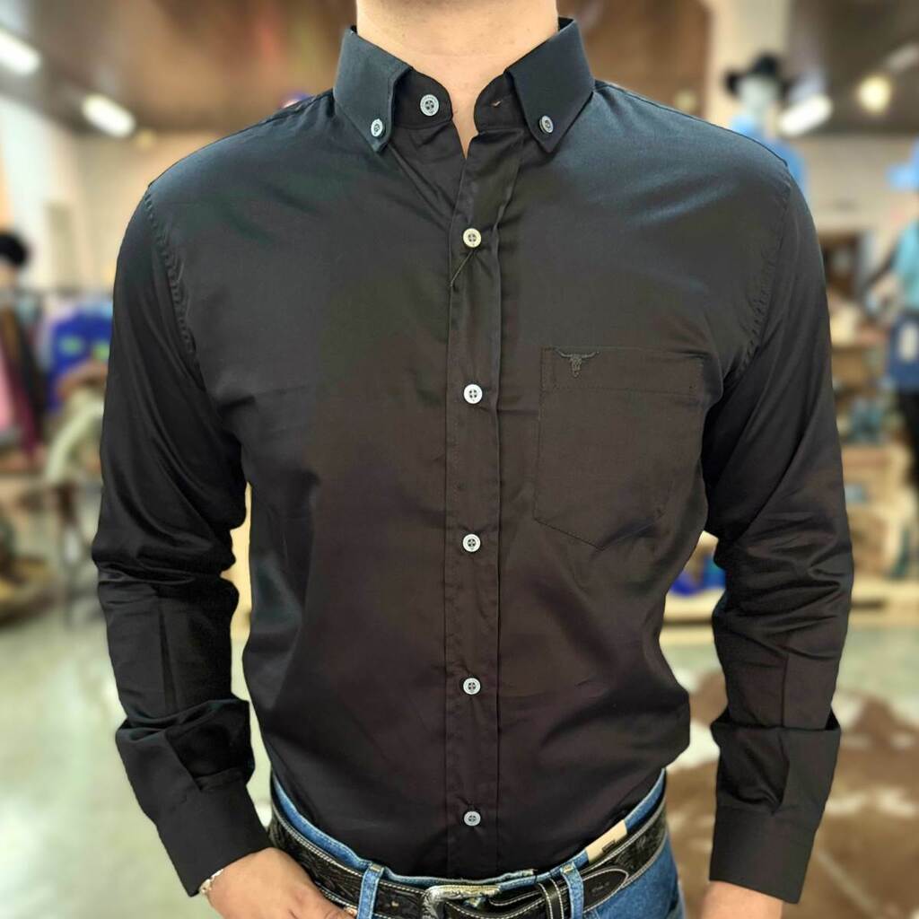 Camisa M/L Laço Forte Preto