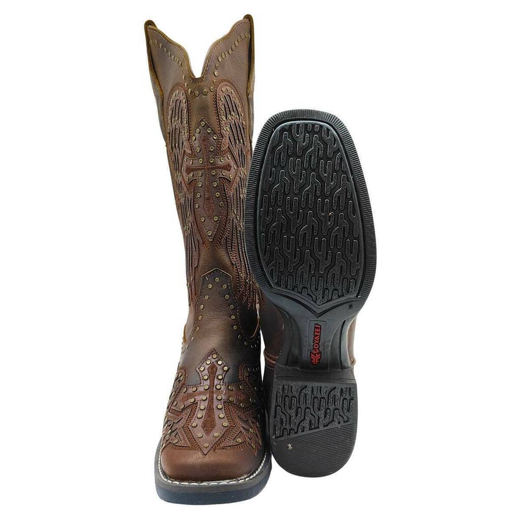 Bota Texana Feminina Goyazes Dallas Tabaco - Imagem 5