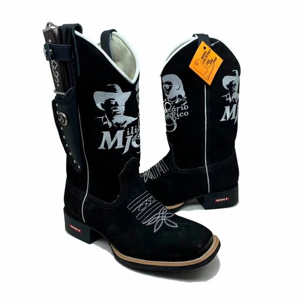 BotaFaca Milionário e José Rico
- Couro Nobuck Preto | Bordado Branco - Imagem 3