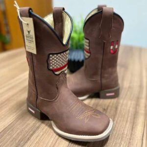 Texana Bernardo - Couro Horse Nescau/Bordado Americano