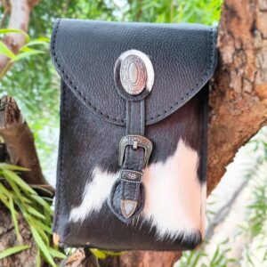 Bolsa De Couro Goyazes Pit Stop Preto