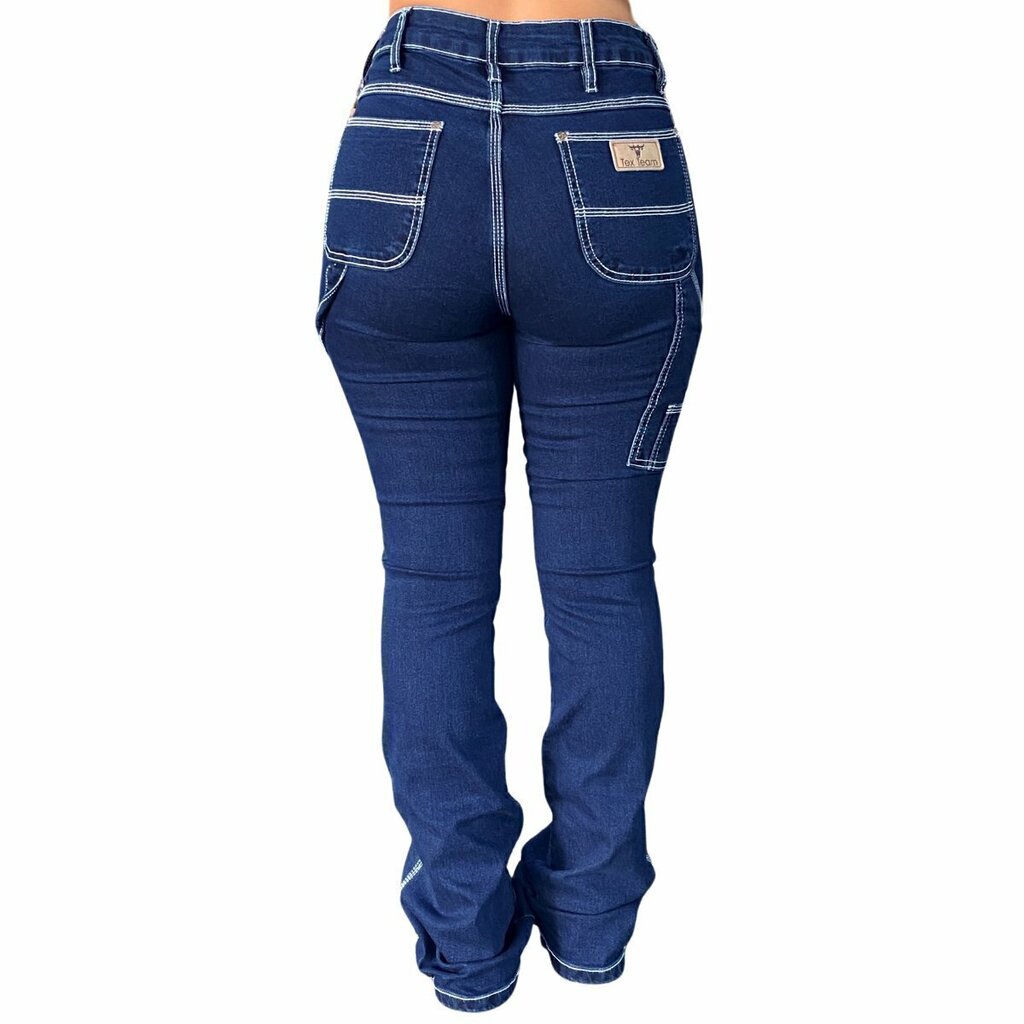 Calça Tex Team Carpinteira Costura Branca - Imagem 3