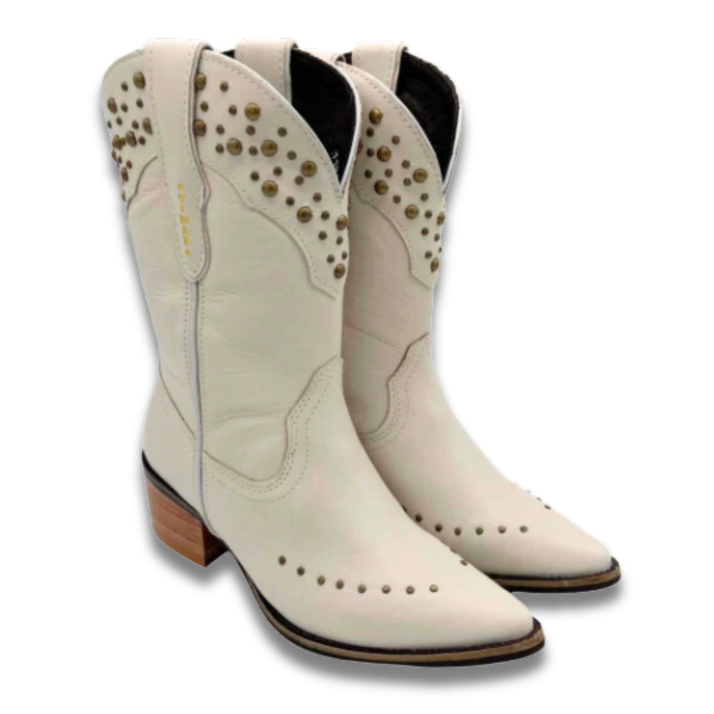 Bota Feminina Bico Fino Vimar Marfim - Imagem 2