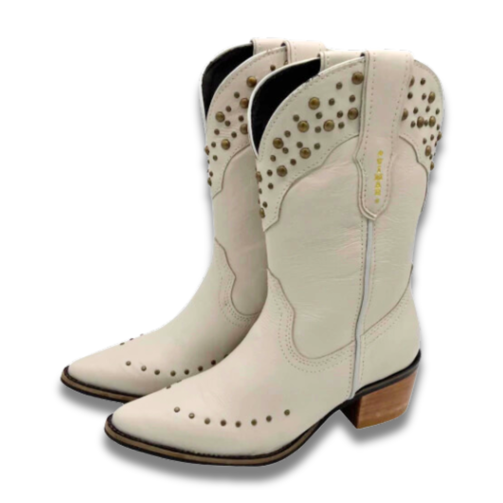 Bota Feminina Bico Fino Vimar Marfim - Imagem 4