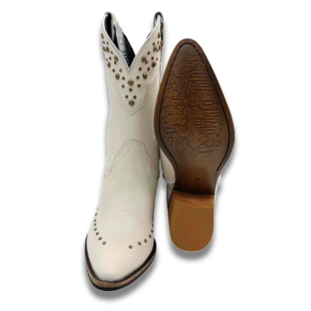 Bota Feminina Bico Fino Vimar Marfim - Imagem 5