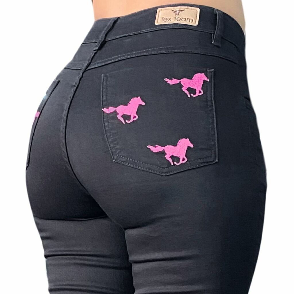 Calça Feminina Tex Team Cavalinho Rosa - Imagem 2