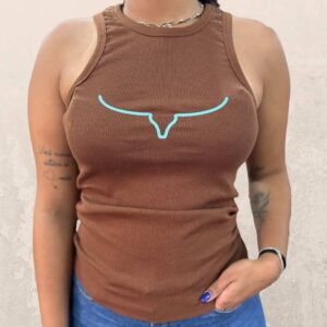 Regata Feminina Moiadeiros Canelada Marrom