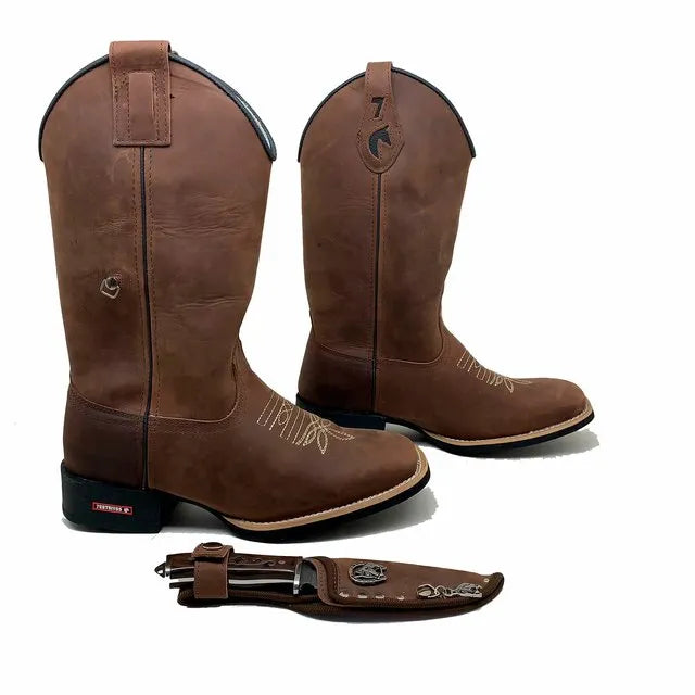 BotaFaca Econômica
- Couro Crazy Horse Nescau | Bordados Bege - Imagem 2