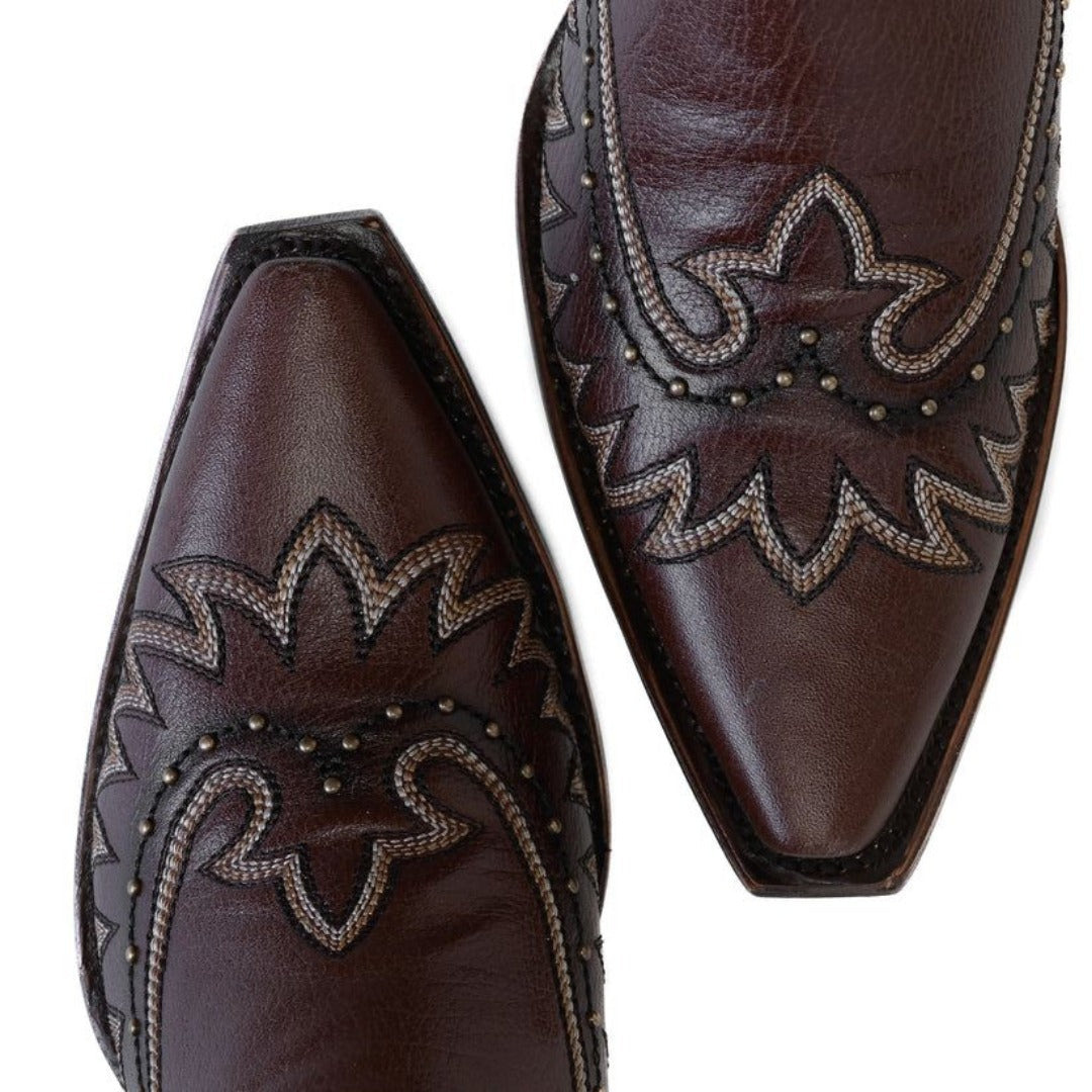 Bota Cano Longo Western Franja Marrom - Imagem 5