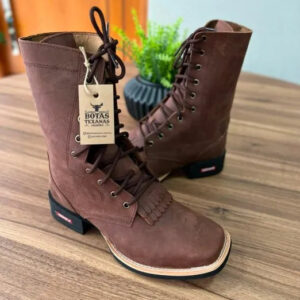 Coturno - Couro Horse Nescau/Sem Bordado