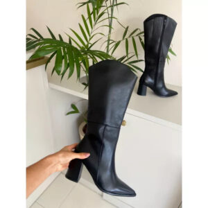 Bota Feminina Couro Legítimo Joana Preta