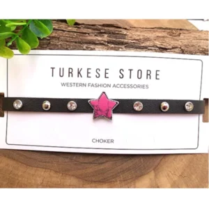 Choker Turkese Store Pink Star