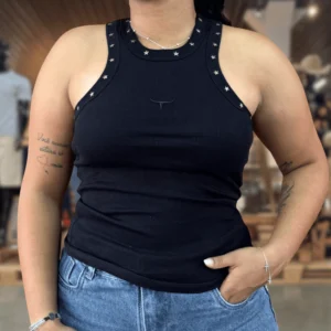 Regata Moiadeiros Fem Dallas Silk Estrela Preto