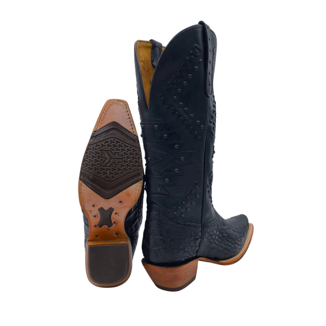 Bota Goyazes Fem Jacaré Barriga Preto - Imagem 2