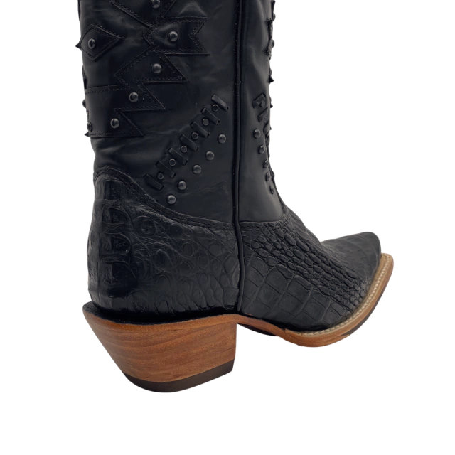 Bota Goyazes Fem Jacaré Barriga Preto - Imagem 3