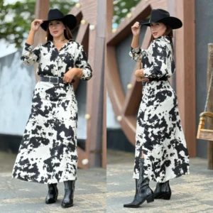 Conjunto Country Cow Preto