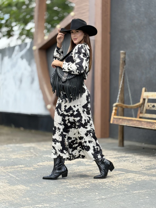 Conjunto Country Cow Preto - Imagem 2