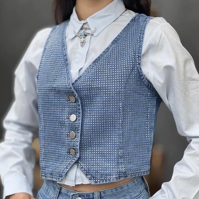 Conjunto B&C Shorts e Colete Lola Shine Stone - Imagem 2